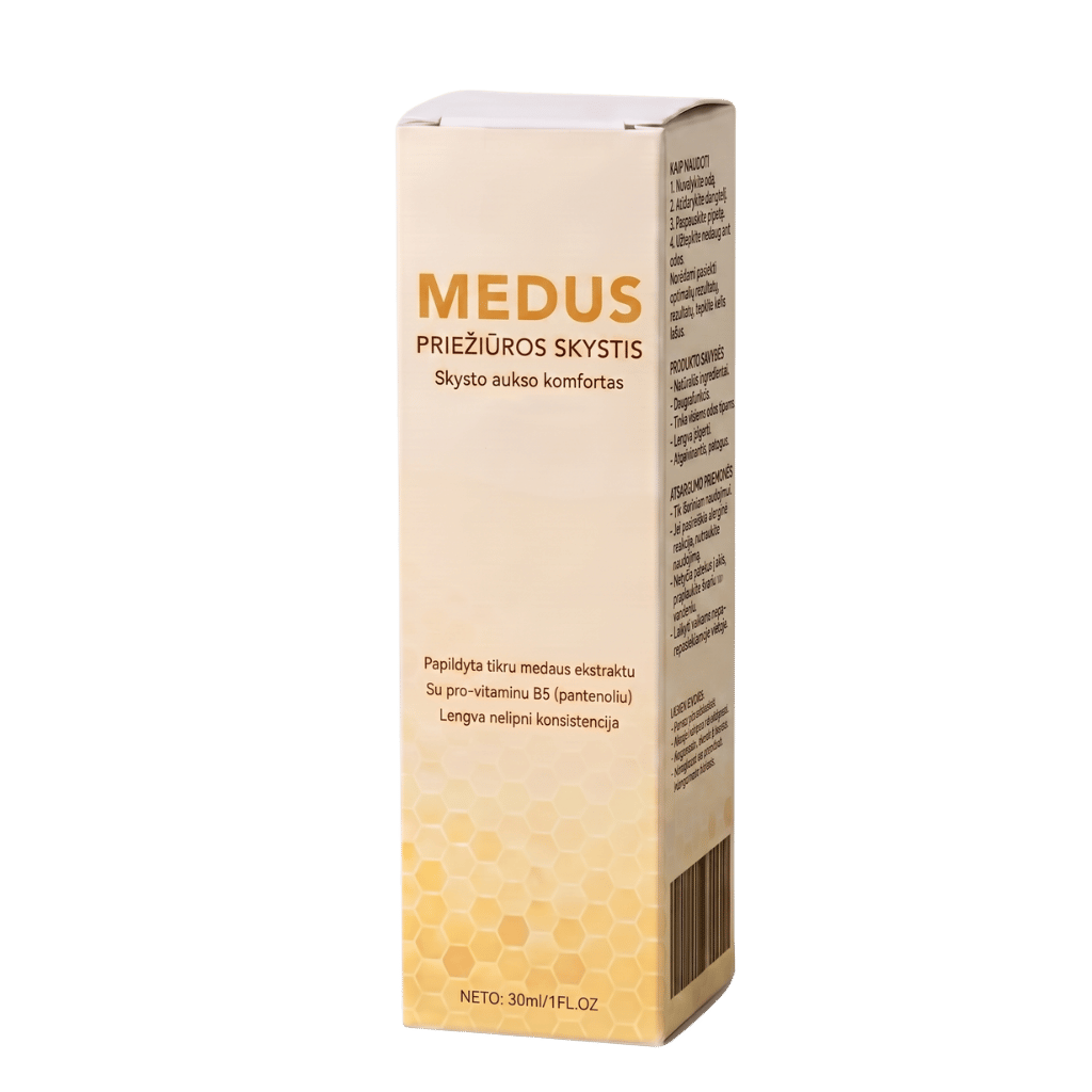 Medaus priežiūros skystis - drėkinamasis grožio skystis su natūraliu medaus ekstraktu