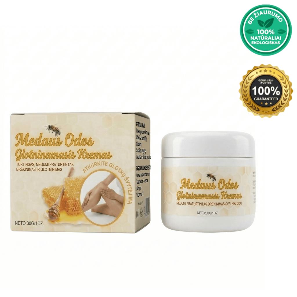 Medaus odą glotninantis kremas