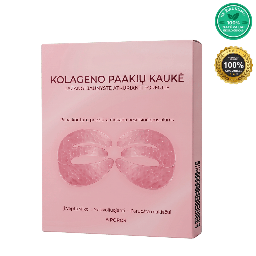 Gilus kolageno paakių kaukė – vėsinanti hidratacijos kaukė su unikalia formule, skirta paakių odai.