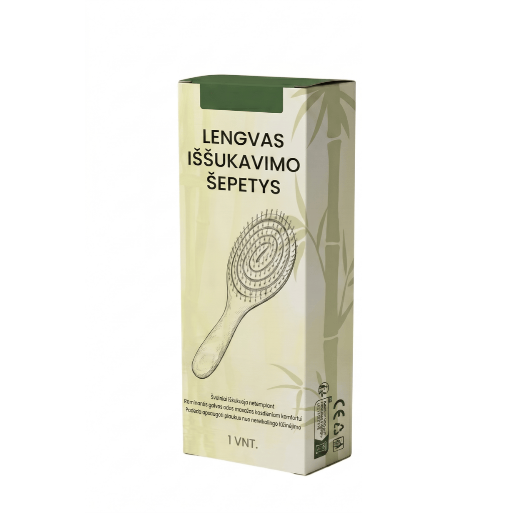Prabangus gyvybingumo plaukų šepetys