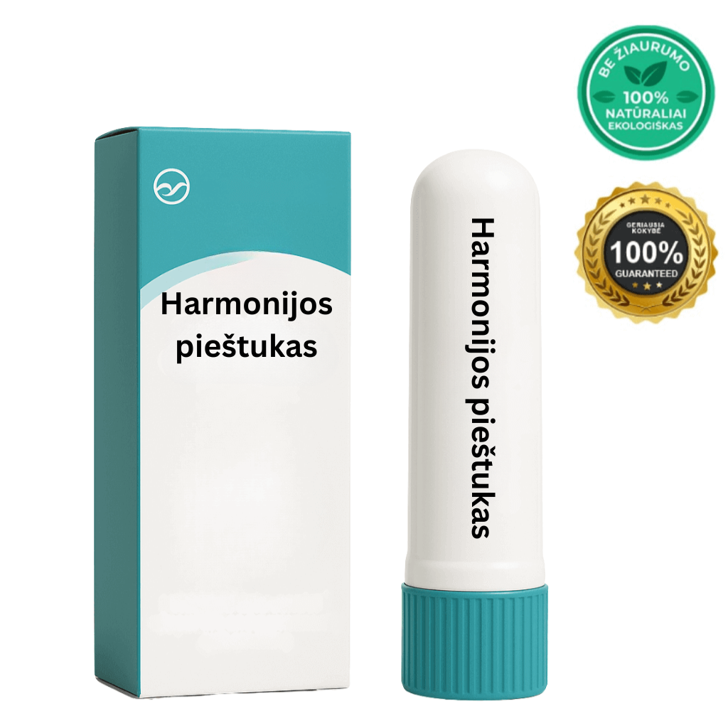 Harmonijos pieštukas ir jo pakuotė, skirti kasdienei odos priežiūrai, užtikrinantys lygesnę odos išvaizdą.