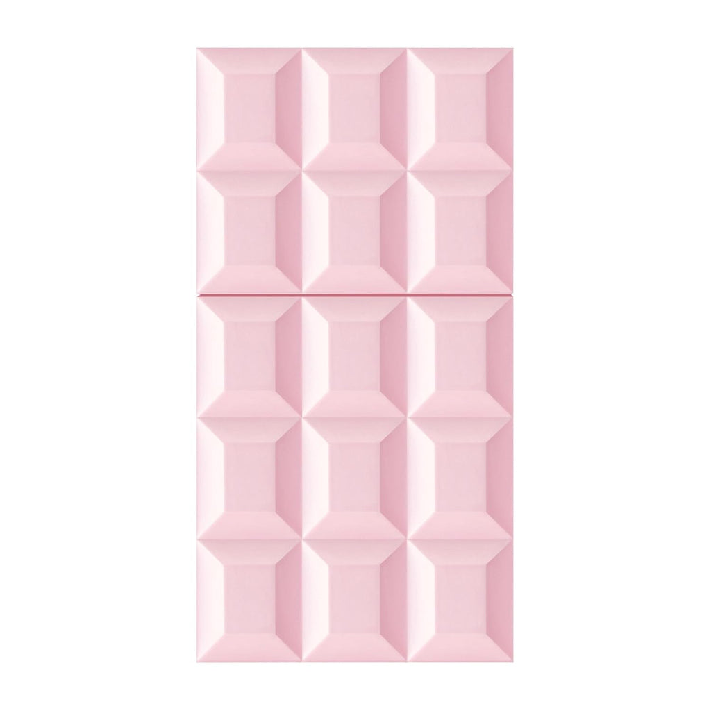 Skaistums Aroma Elegancija decorative pink tile design with 3D geometric pattern.